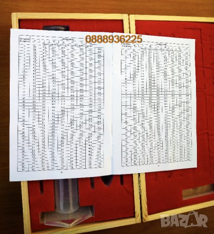 Прецизен спиртомер с термометър с таблица в кутия, с мензура със стойка, снимка 6 - Други - 34936476