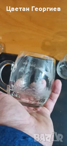 гравирани кристални чаши , снимка 10 - Антикварни и старинни предмети - 49533177