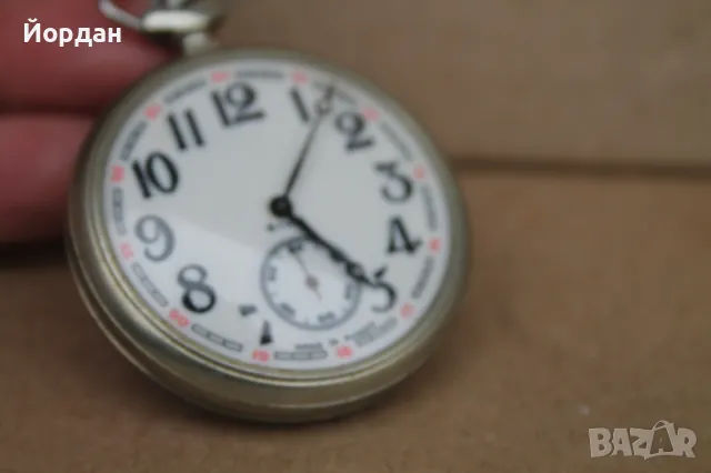 Джобен Руски часовник ''Молния'', снимка 7 - Антикварни и старинни предмети - 47957677