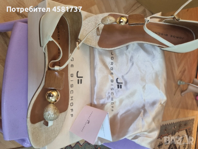 Елегантни ниски сандали Jorge Bishoff, размер 39, снимка 4 - Сандали - 51758925