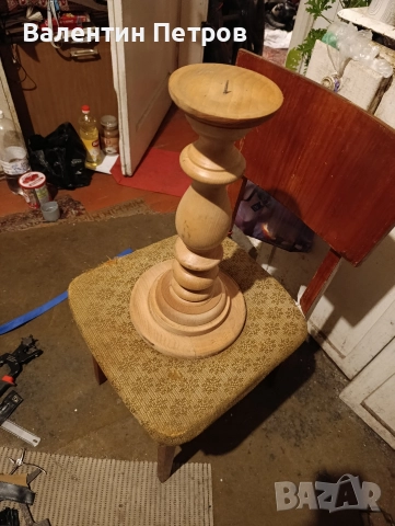 огромен дървен свещник, снимка 2 - Декорация за дома - 52976783