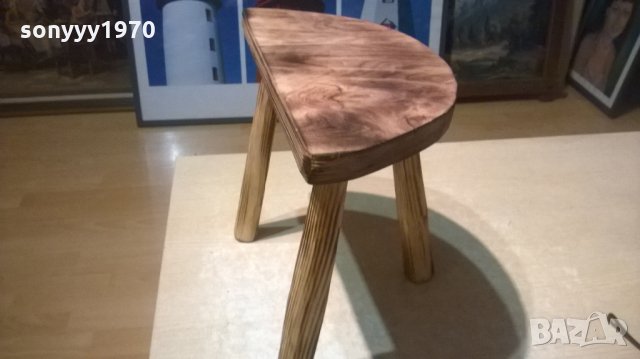 трикрако столче-арт антик-38х32х17см, снимка 2 - Колекции - 28184879