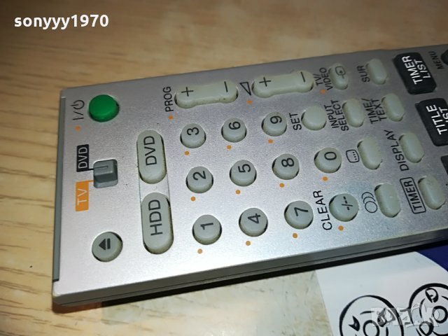 SONY HDD/DVD RECORDER-REMOTE CONTROL, снимка 8 - Други - 28665133