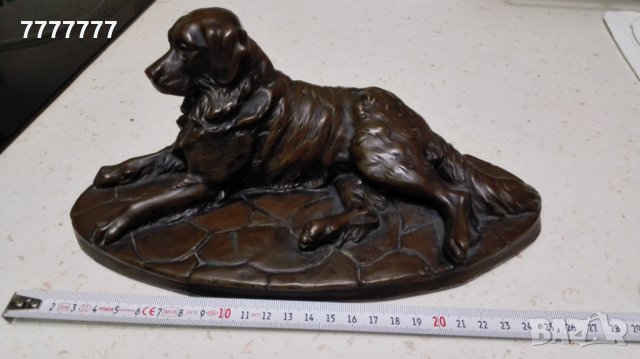 Уникална авторска бронзова пластика на куче ръчна изработка, снимка 5 - Антикварни и старинни предмети - 27317371