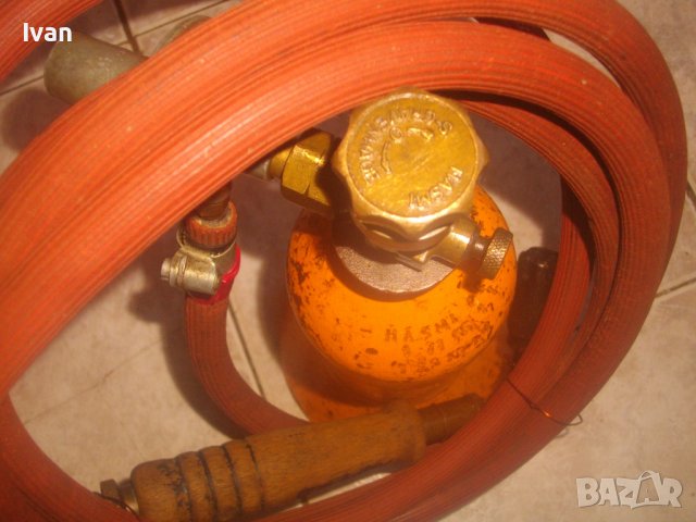 Немска Газова Горелка Пропан-Бутан-С Бутилка/Маркуч/Редуцир Вентил-HASMI-Старо Качество-Отлична, снимка 9 - Други инструменти - 43627910