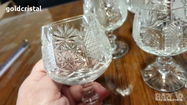 Кристални чаши за коняк, снимка 3 - Антикварни и старинни предмети - 50236441