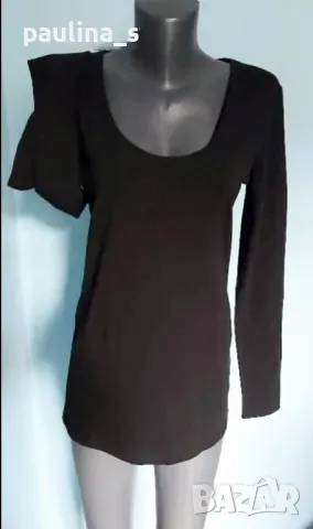 Два броя / Черна рипс еластична блуза "Pieces", "Only" и колие от стомана / унисайз , снимка 13 - Блузи с дълъг ръкав и пуловери - 44776207