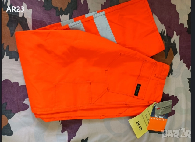 Светлоотразителни работни панталони оранжеви, снимка 2 - Панталони - 52555952