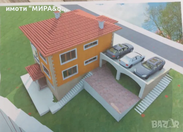 парцел с проект за двуетажна къща – с. Минерални бани, обл. Хасково, снимка 4 - Парцели - 49918518