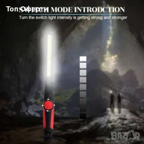 LED фенер с USB зареждане, 360 градуса завъртане и чупещо се рамо FL96, снимка 10 - Къмпинг осветление - 49148179