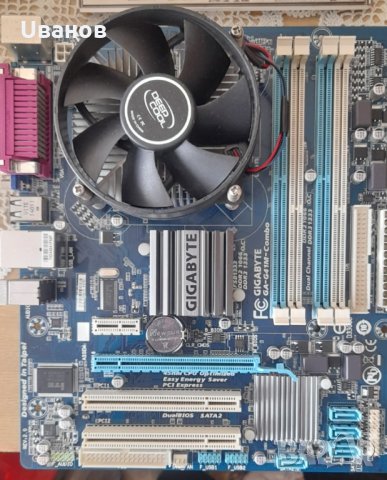 Дъно Gigabyte GA-G41M Combo v2 + процесор Intel Dual Core 2.00GHz E1400 + охлаждане + задната планка, снимка 2 - Дънни платки - 33221353