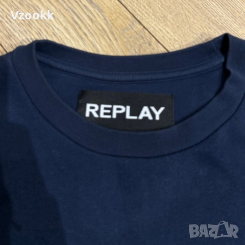 Мъжка блуза Replay Regular Fit | L размер, снимка 4 - Блузи - 52871546
