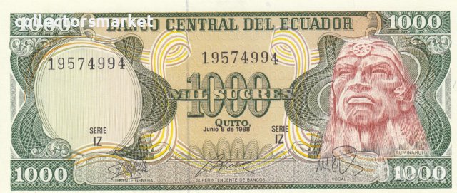 1000 сукре 1988, Еквадор