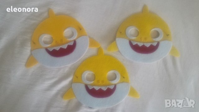 Ръчно изработени маски "baby shark", снимка 3 - Други - 29013494