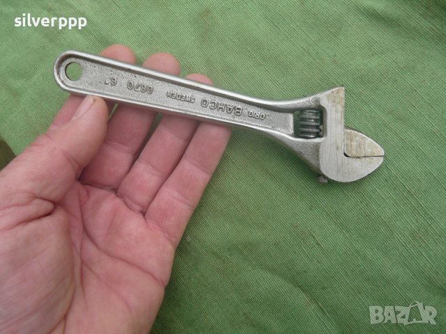 Стар раздвижен ключ BAHCO - малък размер , снимка 4 - Ключове - 43243936