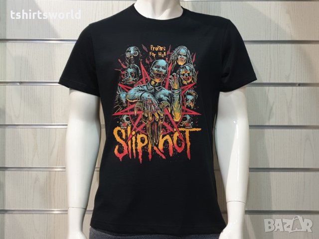 Нова мъжка тениска с дигитален печат на музикалната група SLIPKNOT - Prepare For Hell , снимка 5 - Тениски - 34834113
