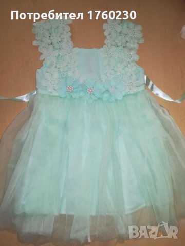 Рокля с 3Д цветя и тюл, снимка 4 - Детски рокли и поли - 43879359