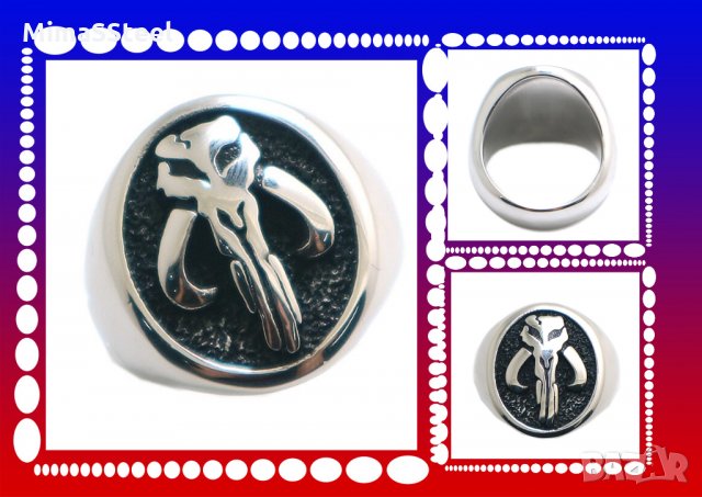 Мъжки стоманен пръстен Stainless Steel 316L Мамут, снимка 14 - Пръстени - 28959090