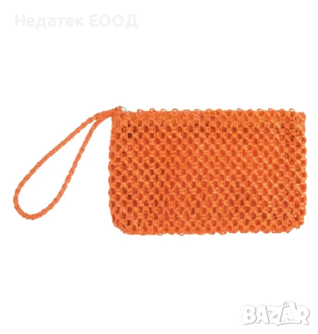 Дамска сламена чанта, Оранжев, 25x4x14.5 см., снимка 2 - Чанти - 50781944