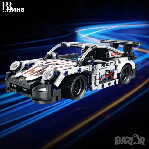Конструктор Кола с дистанционно управление 🎮 Porsche, снимка 4 - Конструктори - 49907739