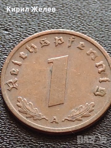 Две монети 1 райхспфенинг 1939г. / 1 райхспфенинг 1943г. Трети райх с СХВАСТИКА редки 14742, снимка 4 - Нумизматика и бонистика - 40649833