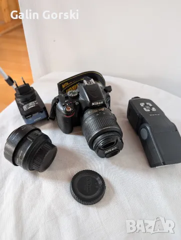  Nikon D5100 с два обектива, светкавица и трипод