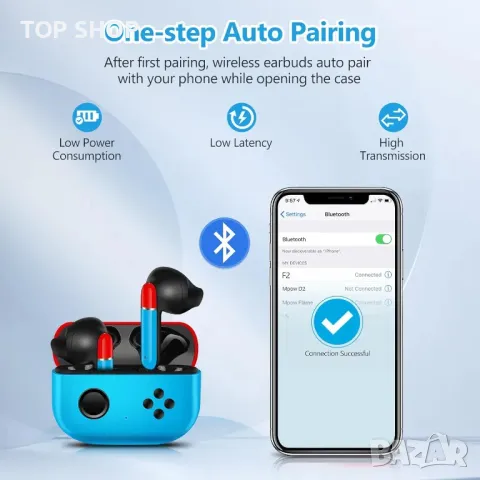 Awaiymi 2 пакета Сладки детски слушалки, Безжични водоустойчиви, 36 часа, снимка 7 - Безжични слушалки - 49731081