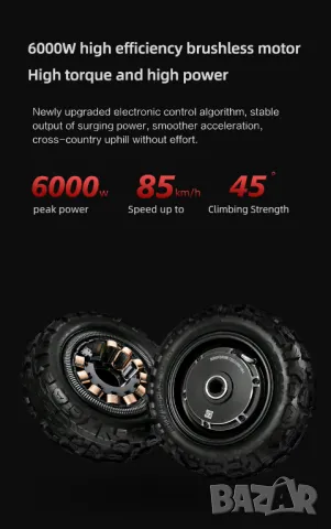 Електрически скутер/тротинетка със седалка BOYUEDA S3 6000W 38AH, снимка 3 - Други спортове - 43973627