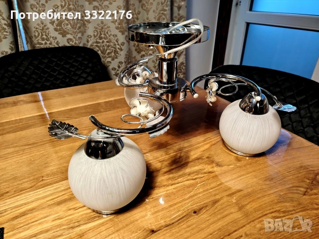 Абажур, снимка 2 - Лампи за таван - 53571371