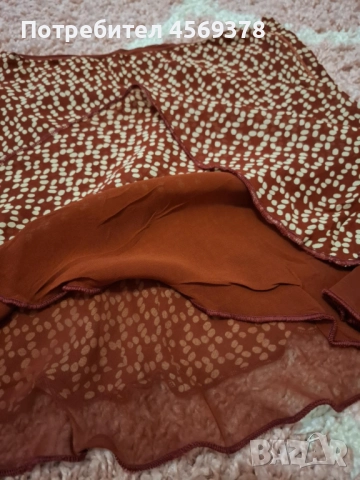 Пола бордо с цип, снимка 4 - Поли - 51485281