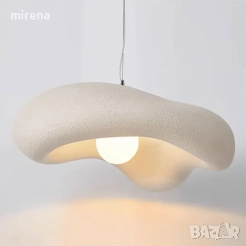 Висяща лампа полилей стил облак wabi sabi 60*50 см Е27, снимка 4 - Лампи за таван - 53145654