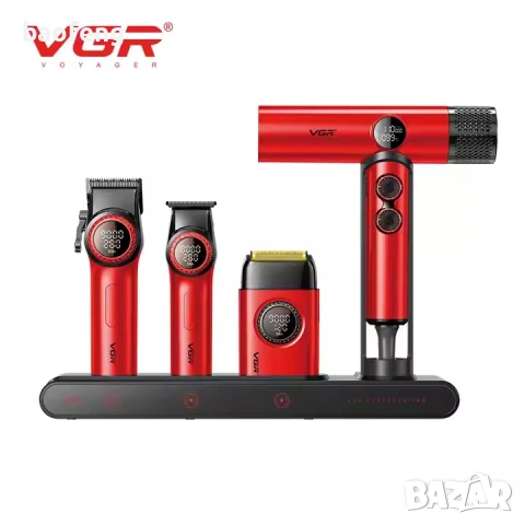 Нов 32 части VGR Stepless 4 в 1 за барбер / фризьори Професионален комплект машинки за подстригване , снимка 14 - Фризьорски принадлежности - 53525127