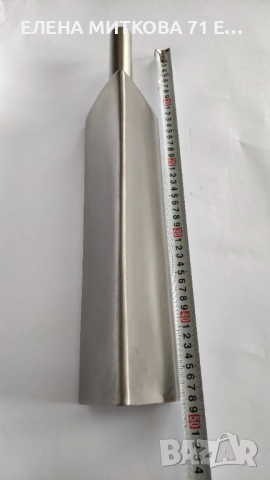 Висока стоманена ваза с модерен геометричен дизайн, снимка 4 - Вази - 53556805