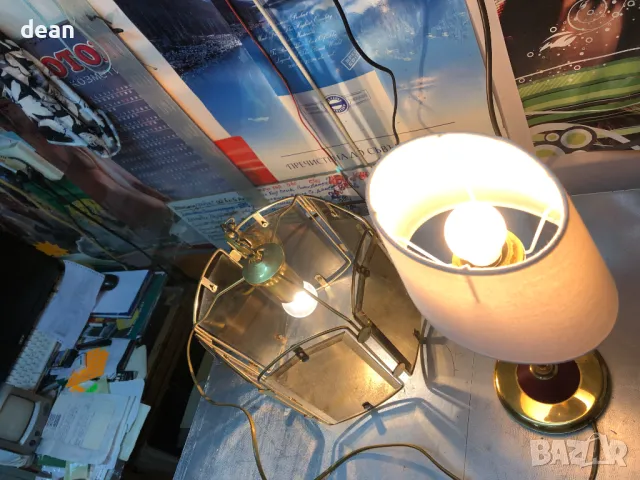 Vintage Абажур и настолна лампа, снимка 11 - Антикварни и старинни предмети - 47476299