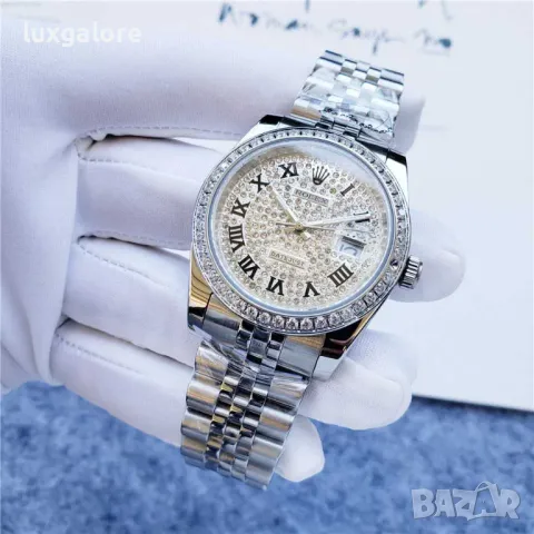 Унисекс часовник Rolex Datejust 36 MM с автоматичен механизъм, снимка 4 - Дамски - 48725370
