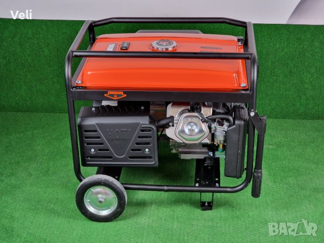 Генератор за ток монофазен с медни намотки 6.5kw с ел.стартер и акумулатор, снимка 6 - Генератори - 43208973