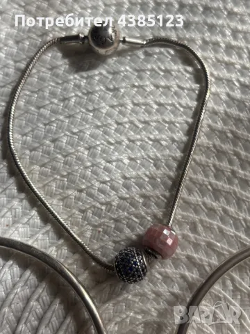 Сребърни гривни Pandora, снимка 6 - Гривни - 49779353