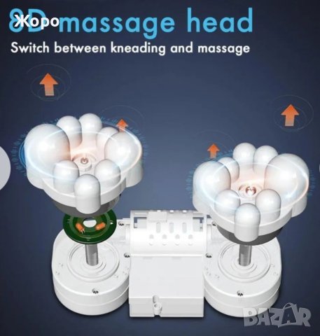 4D Шиацу масажор за врат и цялото тяло(16 Глави-4 Бутона), снимка 8 - Масажори - 43997217