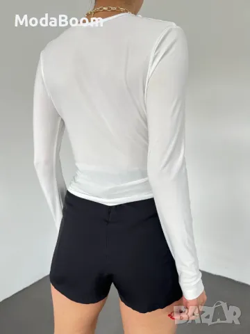 Бяла дамска риза , снимка 2 - Ризи - 48760377