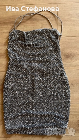 Нова елегантна парти коктейлна официална сива рокля Oh Polly , снимка 11 - Рокли - 50226063