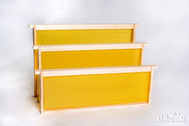 Пчелни рамки с восъчни основи, снимка 1 - За пчели - 15863291
