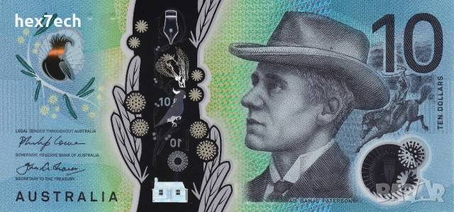 ❤️ ⭐ Австралия 2017 10 долара полимер UNC нова ⭐ ❤️, снимка 2 - Нумизматика и бонистика - 52522594