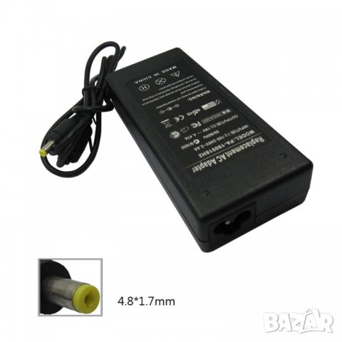Мрежово захранване за лаптоп HP с букса 4,8x1,7 19V 4,74A 90W , снимка 1