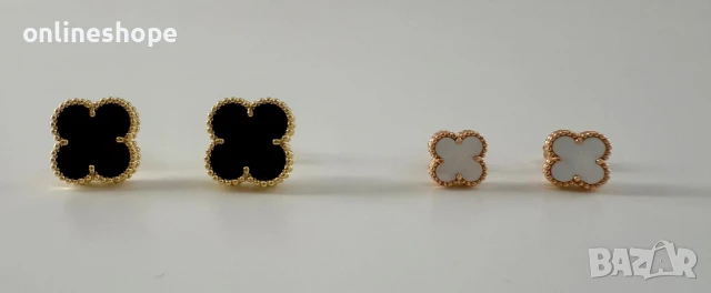 Van Cleef & Arpels Обеци с 18к златно покритие - ПЕЧАТ, снимка 3 - Обеци - 51412227