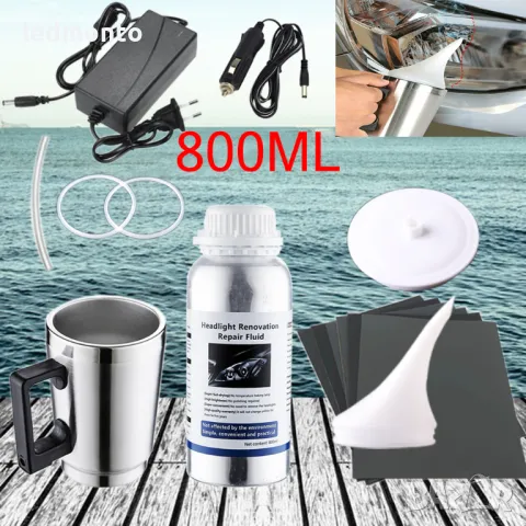 химическо полиране на фарове с полимерна течност кристално чисти фарове 12 v , снимка 3 - Части - 48105534