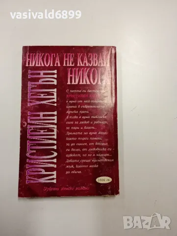 Кристиейн Хегън - Никога не казвай никога , снимка 3 - Художествена литература - 49128936