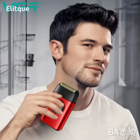 Професионален комплект 2в1 VGR – Машинка за подстригване + електрическа самобръсначка с Led дисплей, снимка 6 - Тримери - 52739366