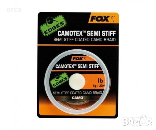 Потъващ повод със силиконово покритие - FOX CAMOTEX SEMI STIFF, снимка 2 - Такъми - 43799094