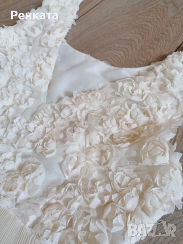 Уникална Рокля цвят шампанско, снимка 13 - Рокли - 36510291