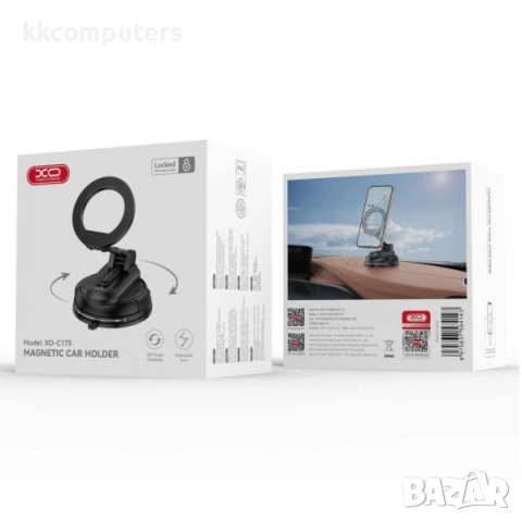 Магнитна Стойка за автомобил XO-C175 / Черен / Баркод : 2404113, снимка 2 - Резервни части за телефони - 52573065